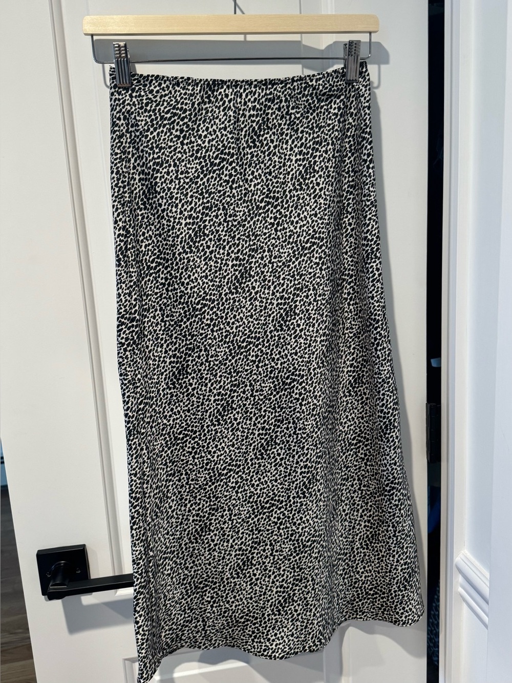 TOPSHOP Spot Animal Bias Midi Skirt Petite Size 2